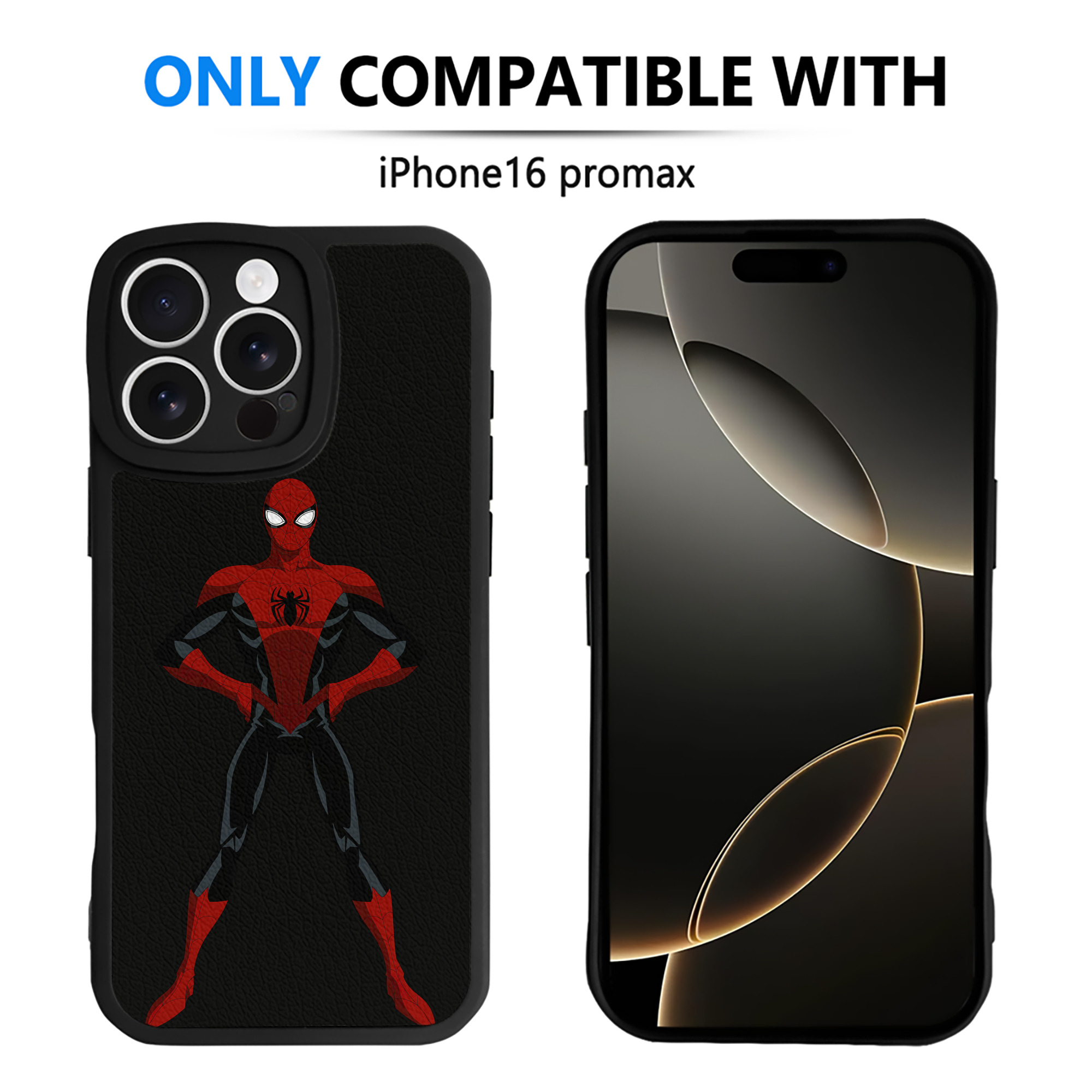 Spider Man スパイダーマン 【iPhone 16シリーズ対応】シリコンスマホケース（レザー調） 材質：シリコン
